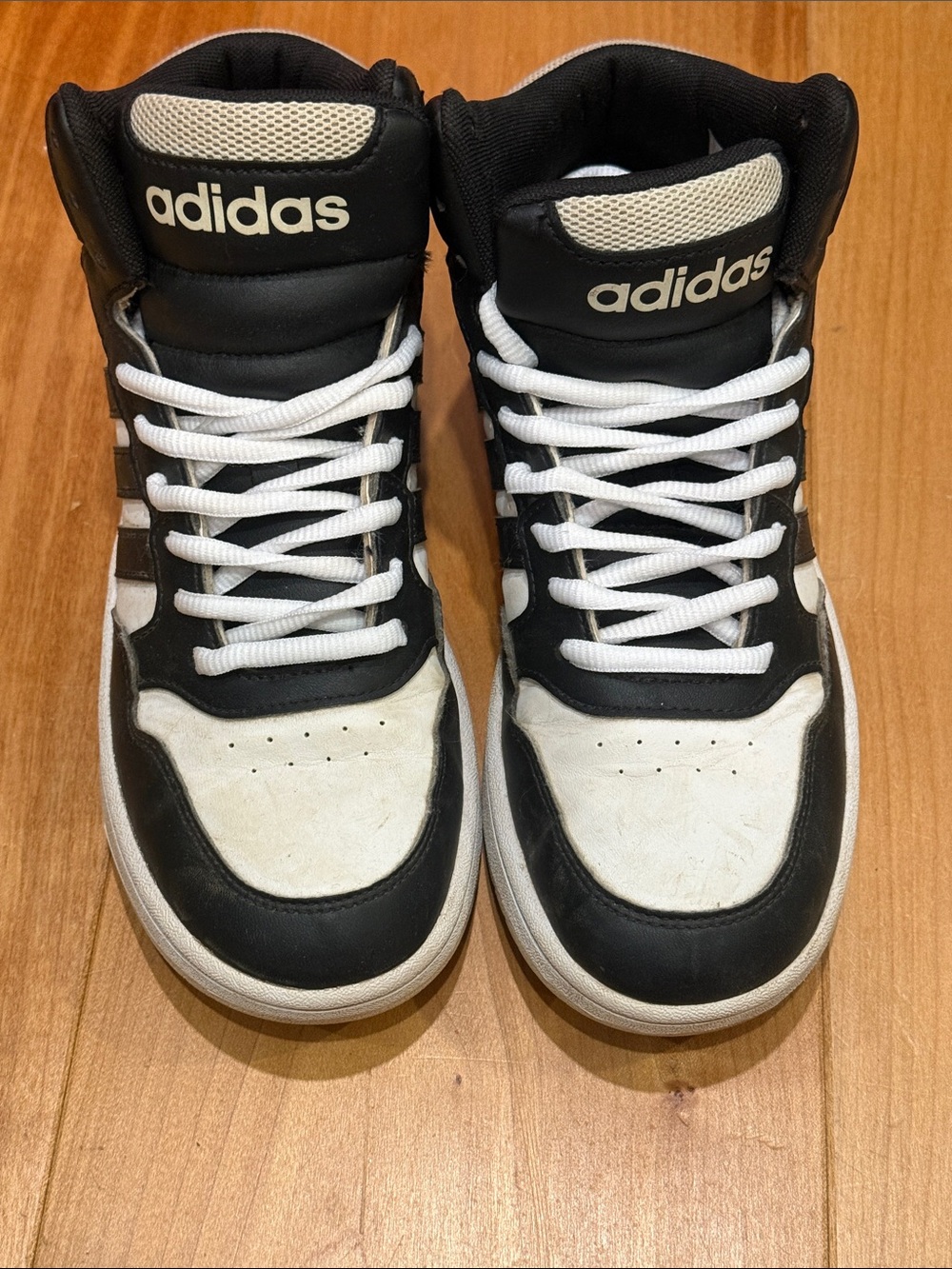 adidas Black & White High-Top Sneakers